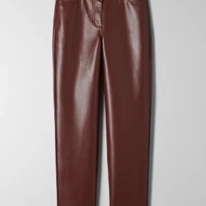 Flattering Fit Plus Size Faux Leather Trousers